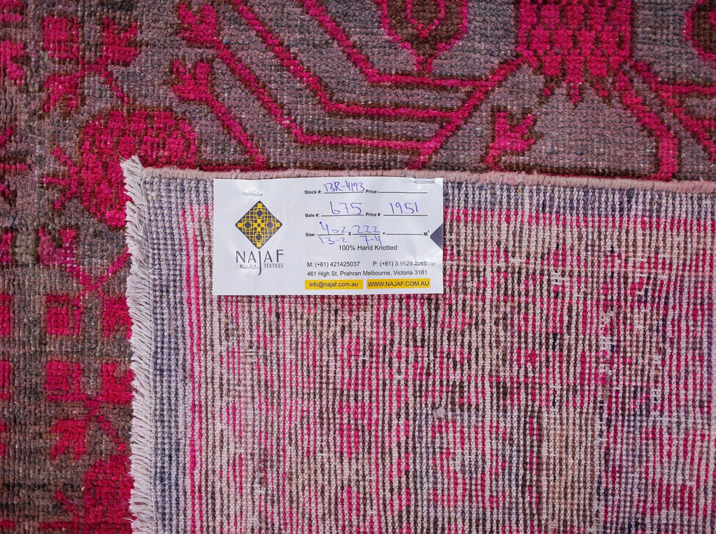 Handmade Antique Khotan Rug | 402 x 222 cm | 13'2" x 7'4" - Najaf Rugs & Textile