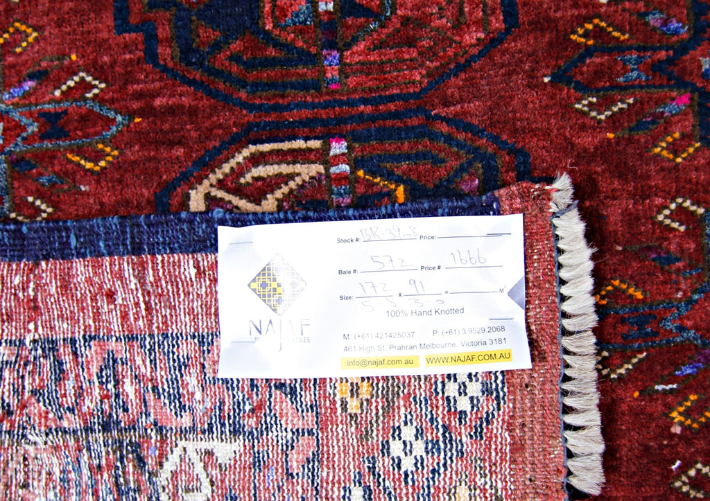 Handmade Antique Turkmen Tekke Rug | 172 x 91 cm | 5'8" x 3' - Najaf Rugs & Textile