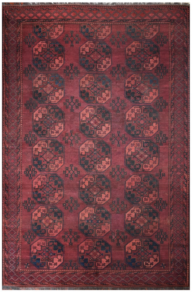 Handmade Antique Vegetable Dye Turkmen Rug | 349 x 256 cm | 11'4" x 8'4" - Najaf Rugs & Textile
