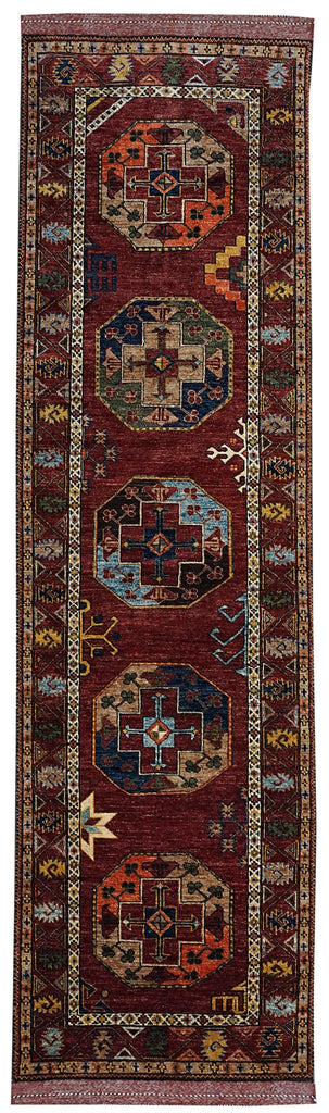 Handmade Chobi Hallway Runner | 295 x 84 cm | 9'6" x 2'7" - Najaf Rugs & Textile