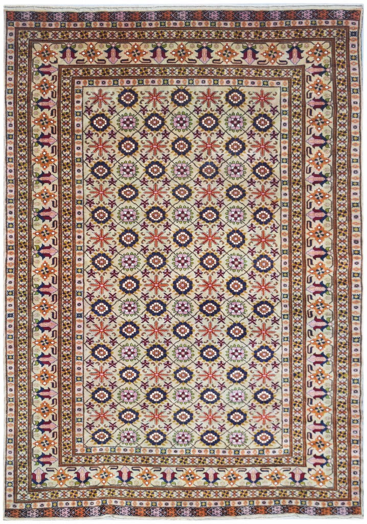 Handmade Fine Silk Afghan Bashiri Rug | 285 x 193 cm | 9'5" x 6'4" - Najaf Rugs & Textile