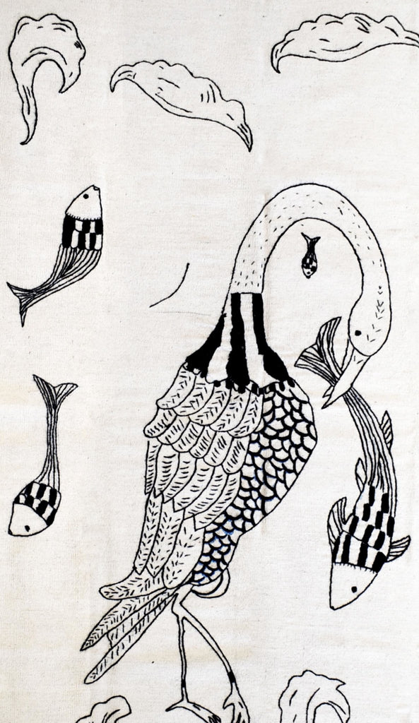 Handmade Hand Embroidered Kilim | 238 x 163 cm | 7'8" x 5'3" - Najaf Rugs & Textile