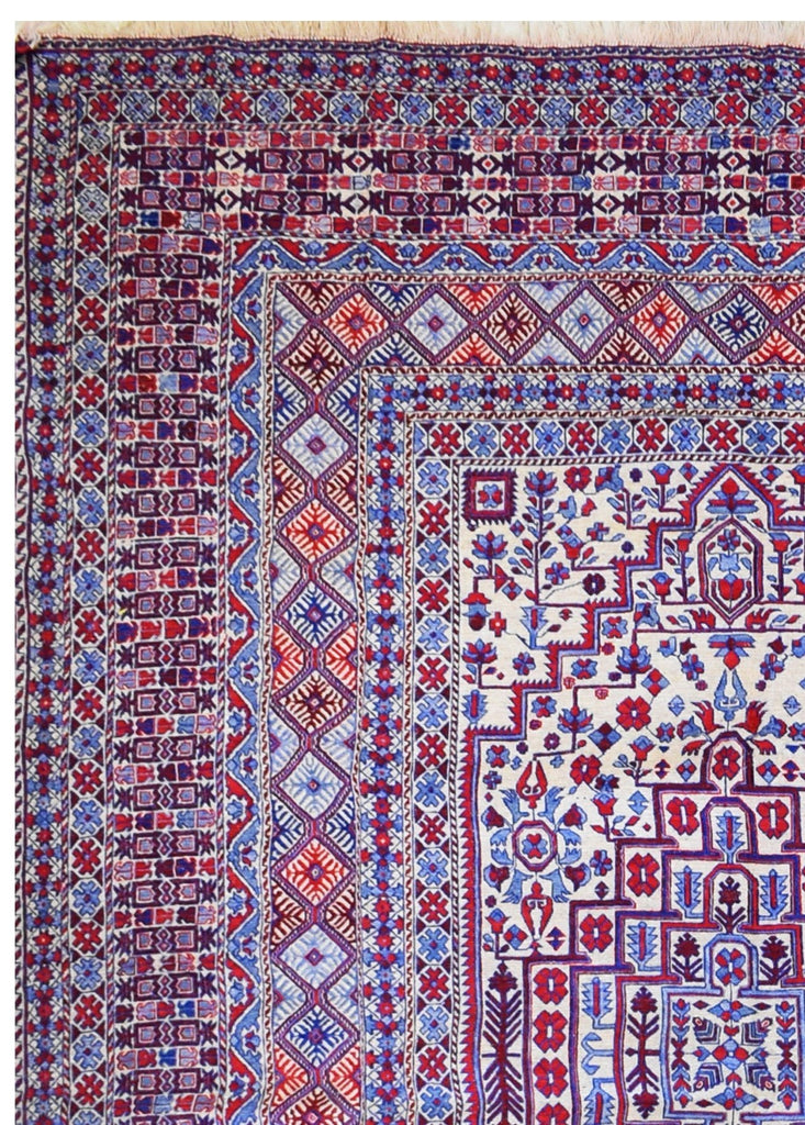 Handmade Herati Sumak Kilim | 244 x 198 cm | 8' x 6'4" - Najaf Rugs & Textile
