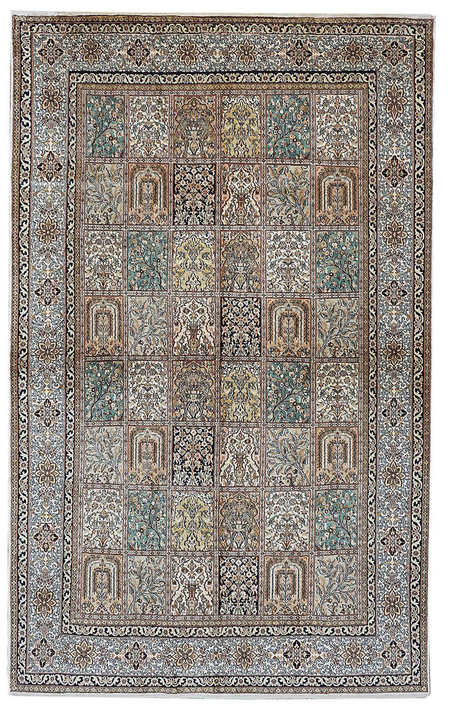 Handmade Kashmiri Silk Rug | 189 x 129 cm - Najaf Rugs & Textile