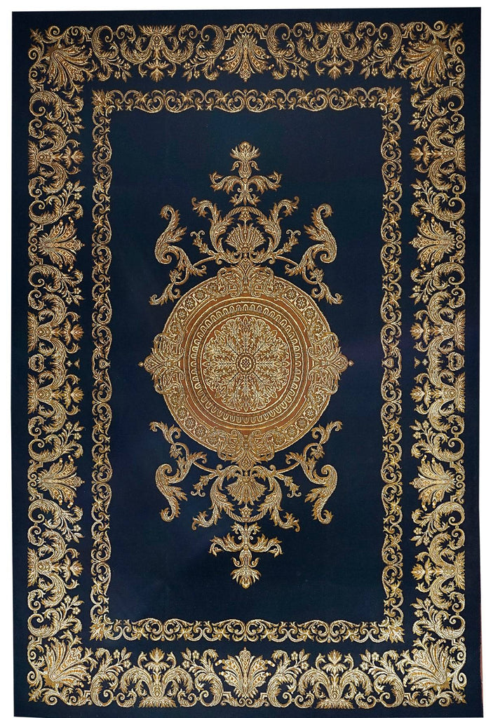 Handmade Kashmiri Silk Rug | 215 x 168 cm - Najaf Rugs & Textile