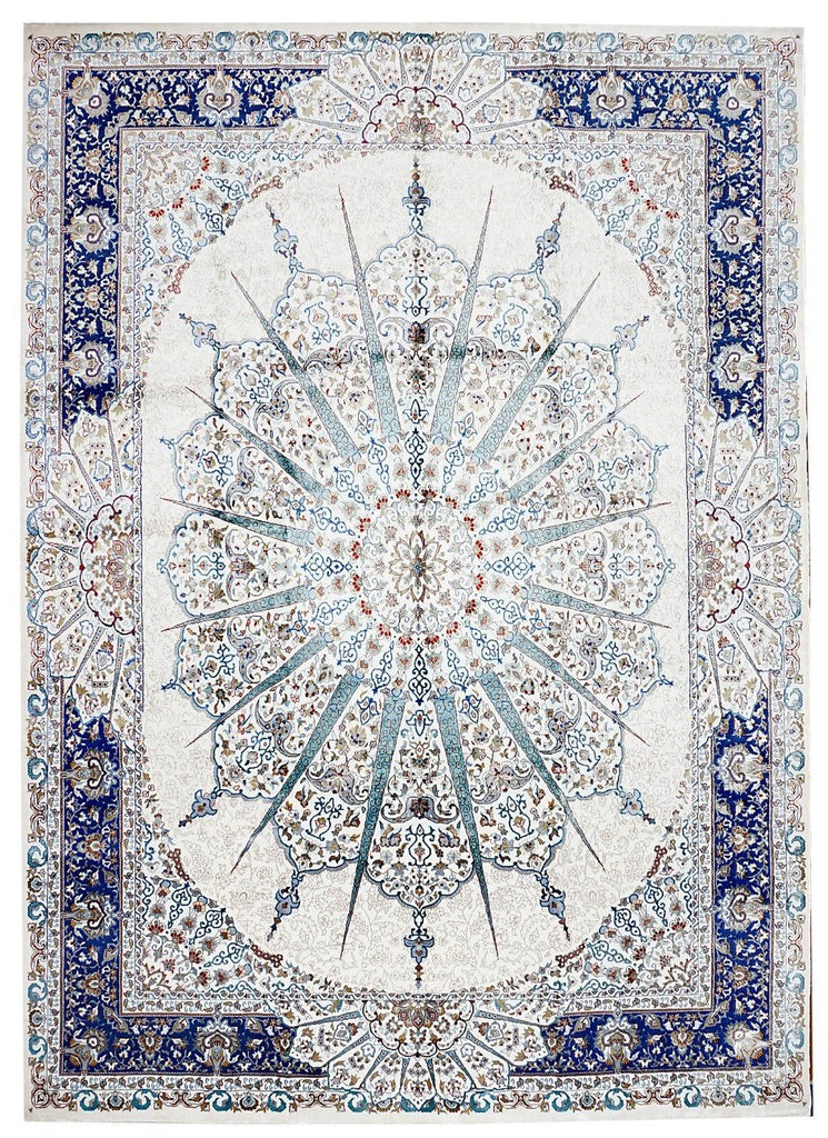 Handmade Kashmiri Viscose Silk Rug | 310 x 241 cm - Najaf Rugs & Textile