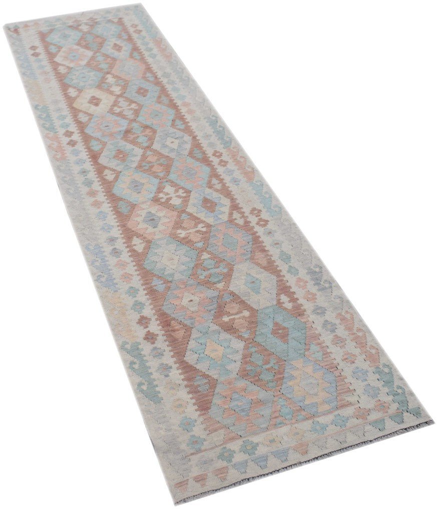 Handmade Maimana Kilim Hallway Runner | 284 x 79 cm - Najaf Rugs & Textile