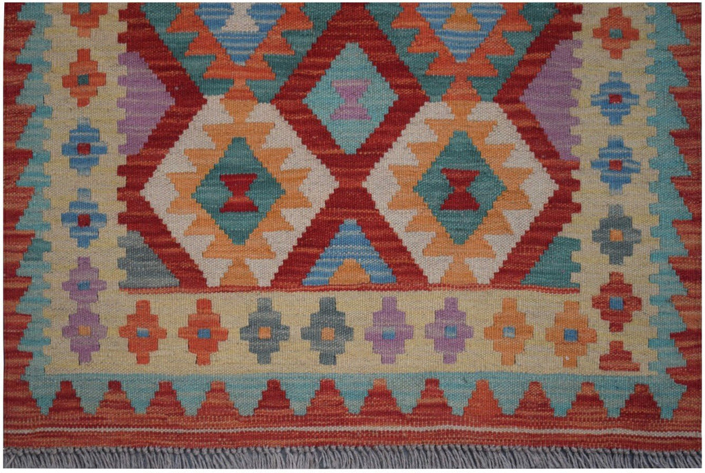 Handmade Maimana Kilim Hallway Runner | 290 x 80 cm - Najaf Rugs & Textile