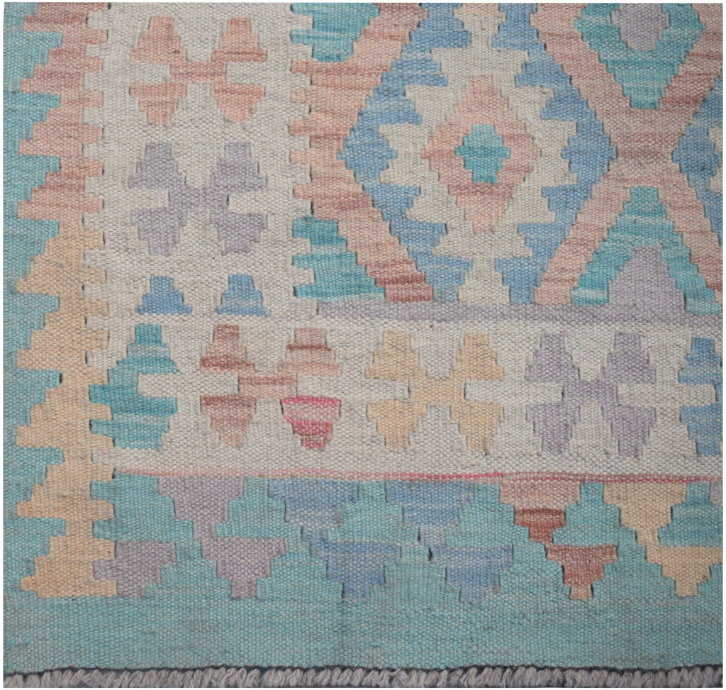 Handmade Maimana Kilim Hallway Runner | 292 x 80 cm | 9'7" x 2'8" - Najaf Rugs & Textile