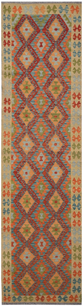Handmade Maimana Kilim Hallway Runner | 305 x 81 cm - Najaf Rugs & Textile
