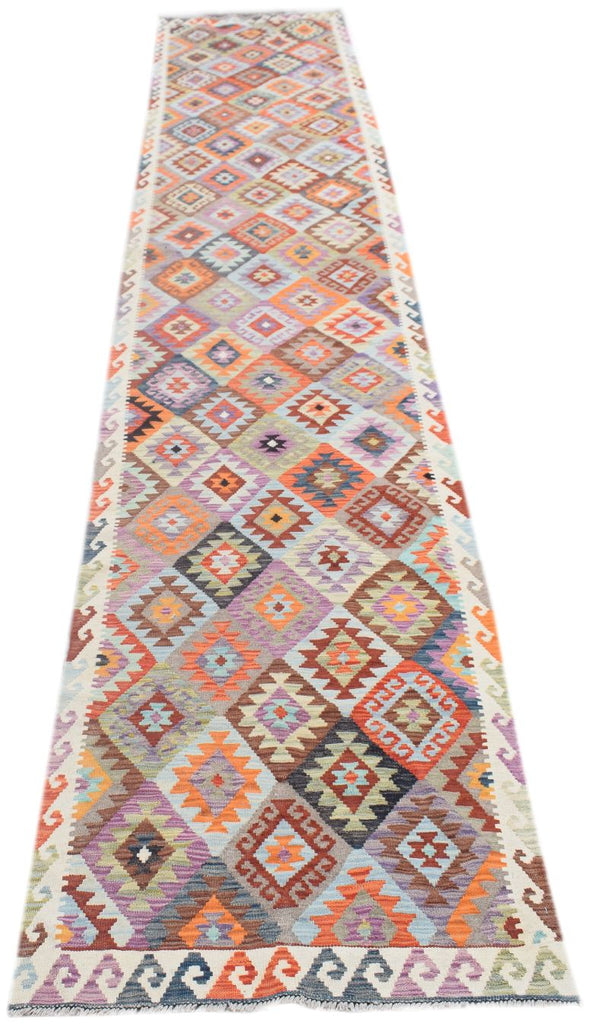 Handmade Maimana Kilim Hallway Runner | 477 x 80 cm - Najaf Rugs & Textile