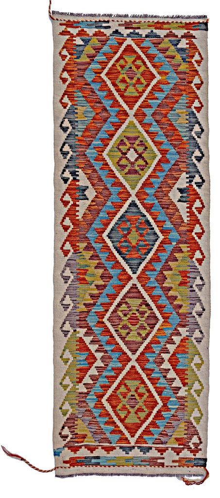 Handmade Maimana Killim Hallway Runner | 189 x 66 cm | 6'3" x 2'2" - Najaf Rugs & Textile
