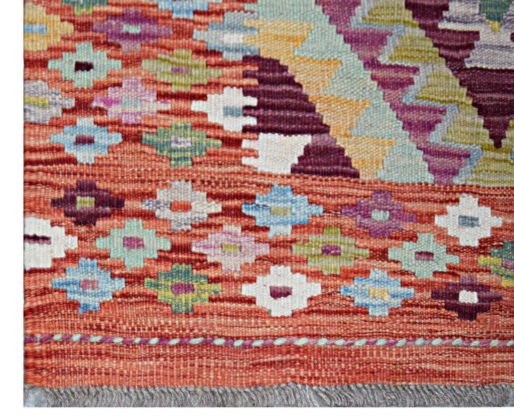 Handmade Maimana Killim Hallway Runner | 194 x 80 cm | 6'5" x 2'8" - Najaf Rugs & Textile