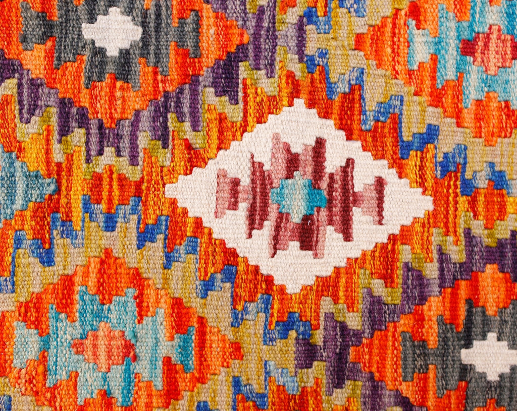Handmade Maimana Killim Hallway Runner | 204 x 66 cm | 6'8" x 2'2" - Najaf Rugs & Textile