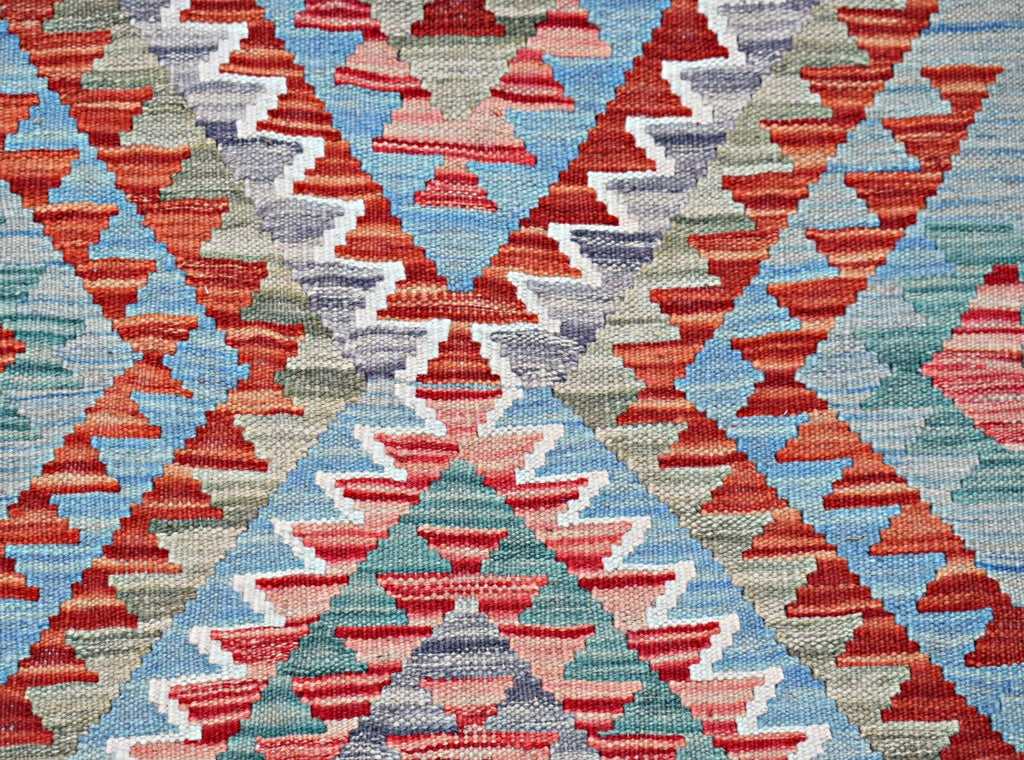 Handmade Maimana Killim Hallway Runner | 235 x 88 cm | 7'9" x 2'11" - Najaf Rugs & Textile