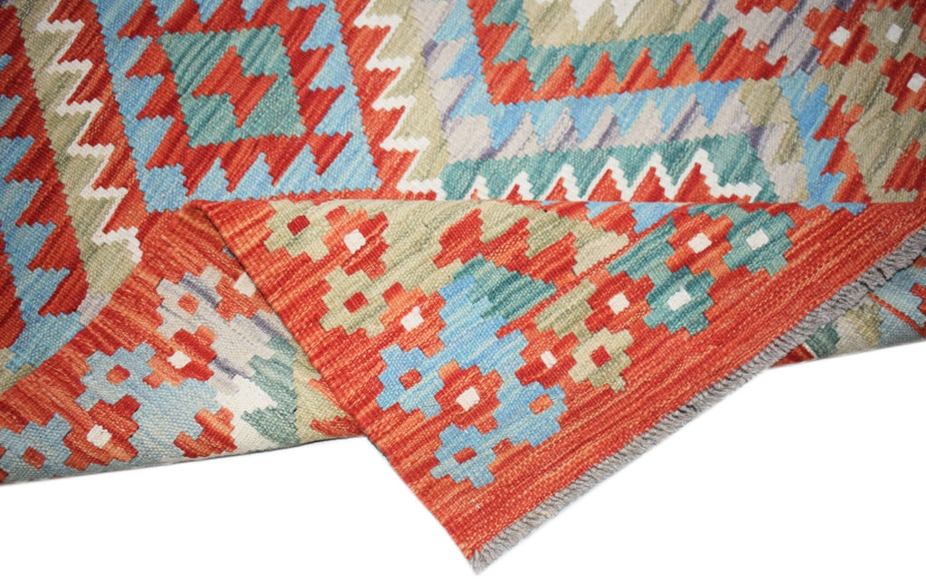 Handmade Maimana Killim Hallway Runner | 241 x 86 cm | 7'11" x 2'10" - Najaf Rugs & Textile