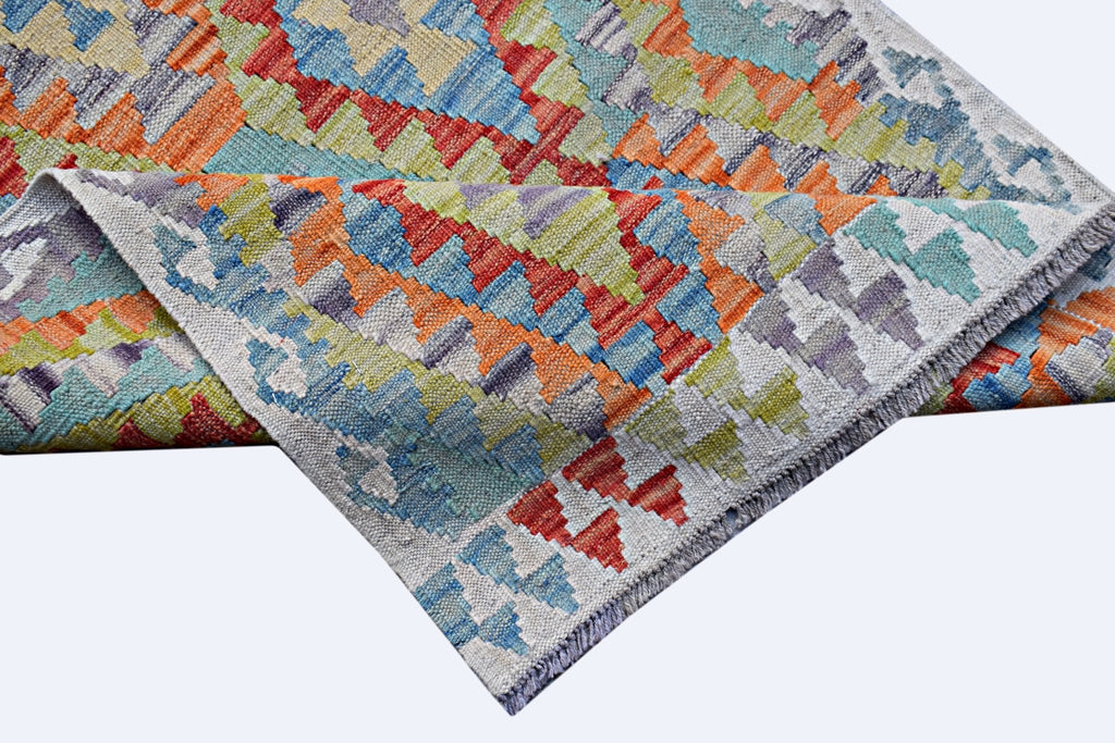 Handmade Maimana Killim Hallway Runner | 243 x 81 cm | 8' x 2'8" - Najaf Rugs & Textile