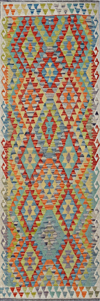 Handmade Maimana Killim Hallway Runner | 243 x 81 cm | 8' x 2'8" - Najaf Rugs & Textile