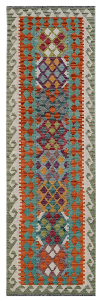 Handmade Maimana Killim Hallway Runner | 250 x 75 cm | 8'3" x 2'6" - Najaf Rugs & Textile