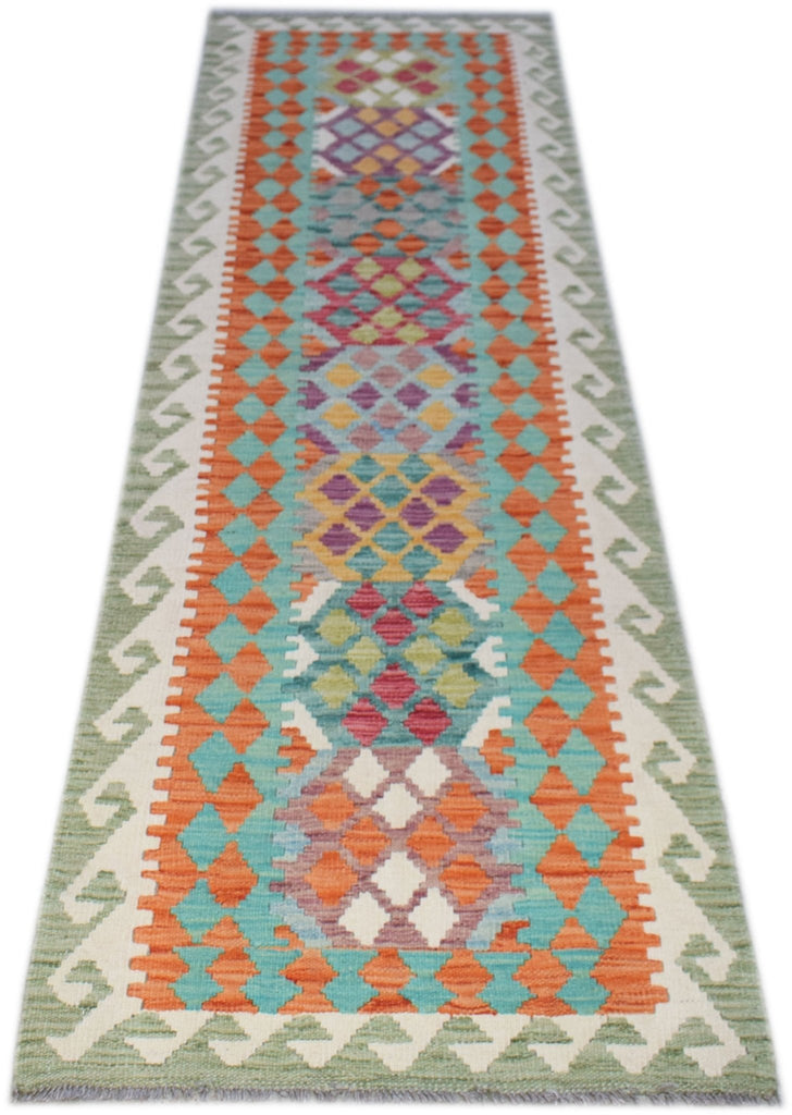 Handmade Maimana Killim Hallway Runner | 250 x 75 cm | 8'3" x 2'6" - Najaf Rugs & Textile
