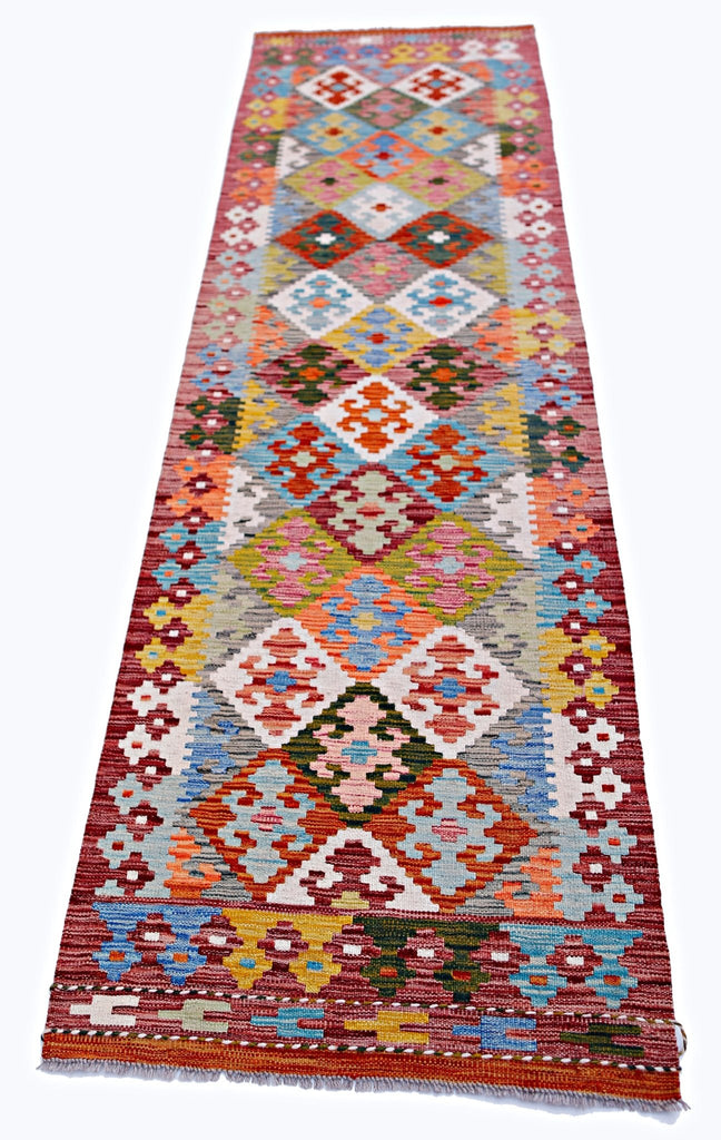 Handmade Maimana Killim Hallway Runner | 253 x 78 cm | 8'4" x 2'7" - Najaf Rugs & Textile