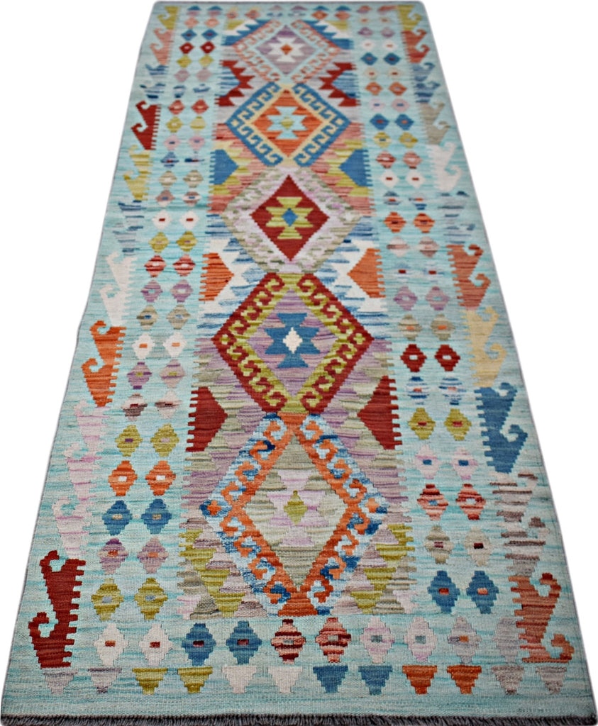 Handmade Maimana Killim Hallway Runner | 253 x 92 cm | 8'4" x 3' - Najaf Rugs & Textile