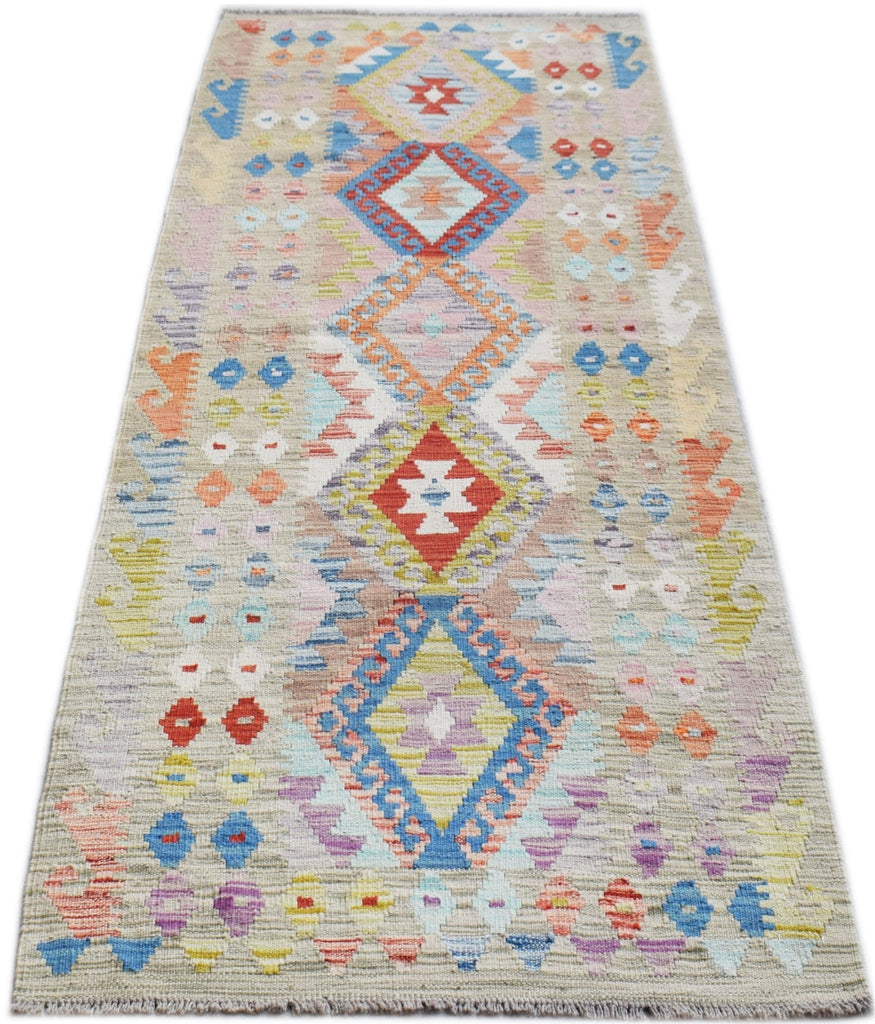 Handmade Maimana Killim Hallway Runner | 254 x 93 cm | 8'4" x 3'1" - Najaf Rugs & Textile