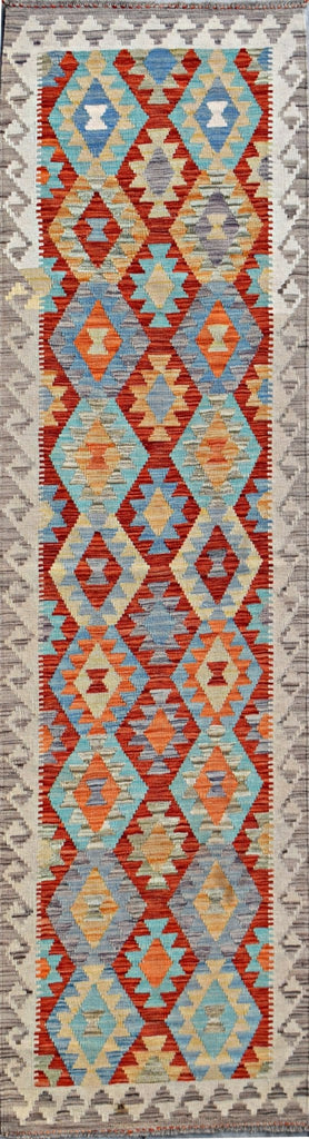 Handmade Maimana Killim Hallway Runner | 287 x 80 cm | 9'9" x 2'7" - Najaf Rugs & Textile
