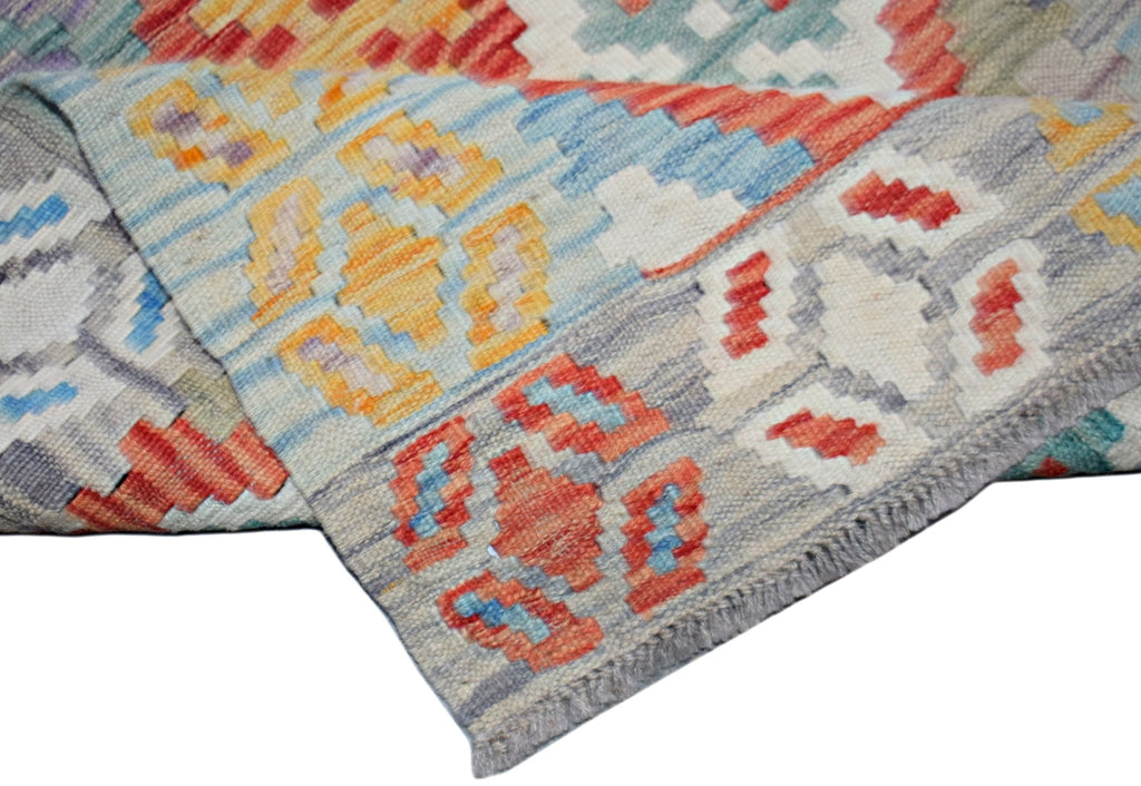Handmade Maimana Killim Hallway Runner | 290 x 80 cm | 9'7" x 2'7" - Najaf Rugs & Textile