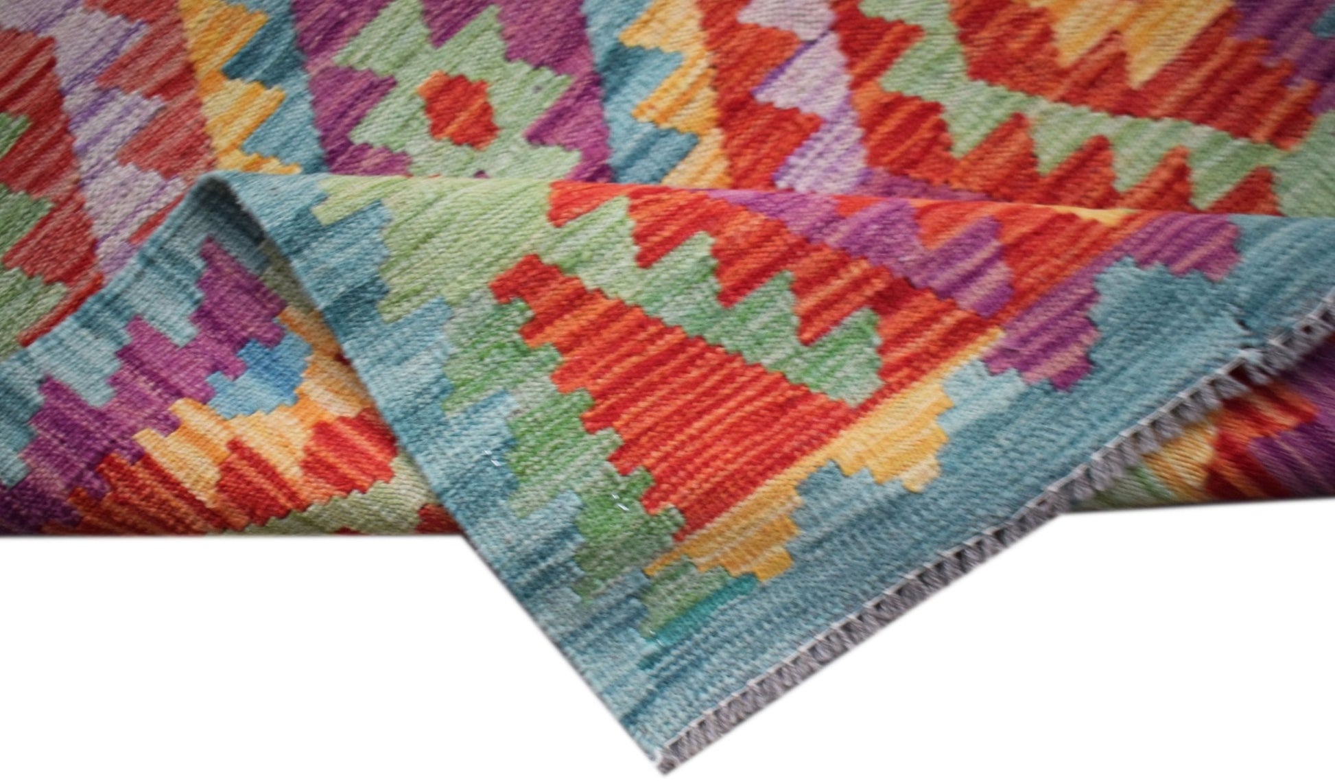 Handmade Maimana Killim Hallway Runner | 293 x 75 cm | 9'8" x 2'6" - Najaf Rugs & Textile