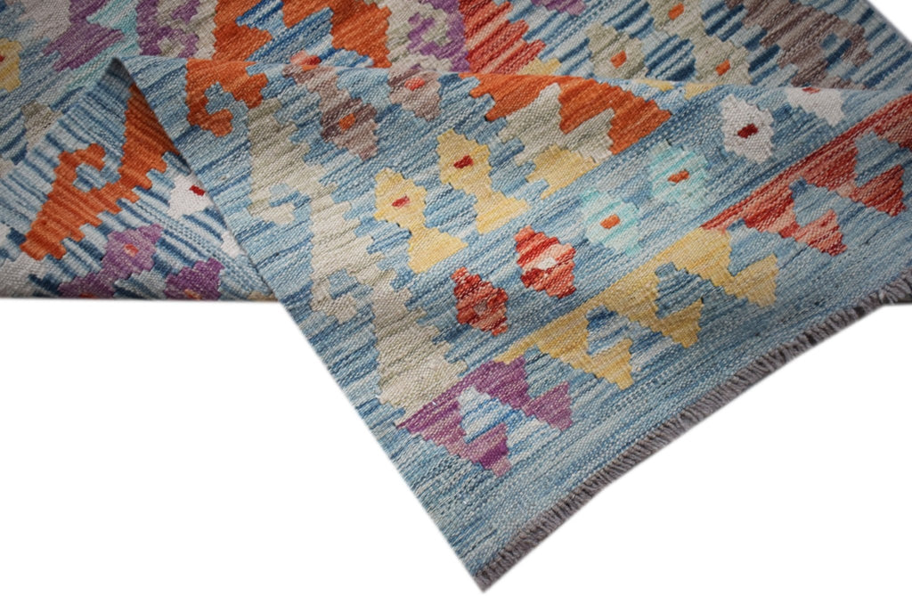 Handmade Maimana Killim Hallway Runner | 297 x 85 cm | 9'9" x 2'10" - Najaf Rugs & Textile