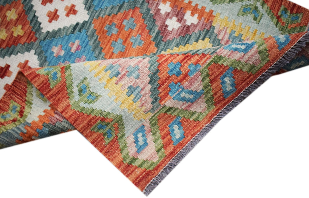 Handmade Maimana Killim Hallway Runner | 298 x 80 cm | 9'9" x 2'8" - Najaf Rugs & Textile