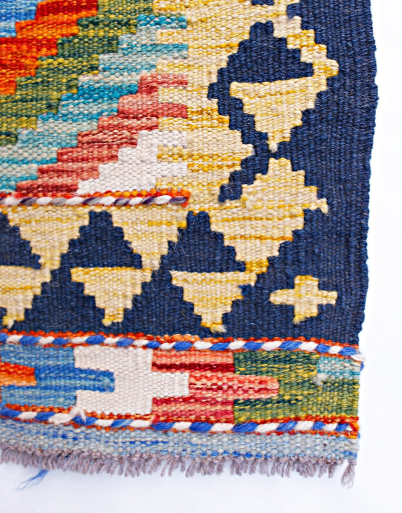 Handmade Maimana Killim Hallway Runner | 300 x 78 cm | 9'10" x 2'7" - Najaf Rugs & Textile