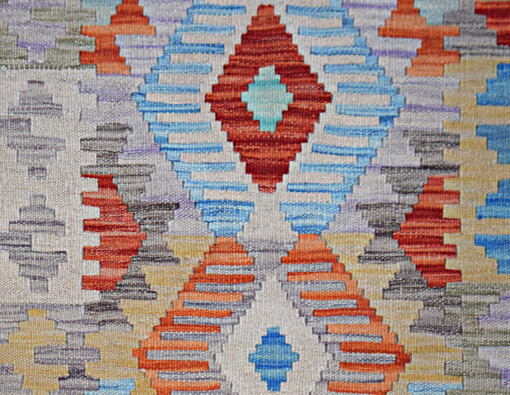 Handmade Maimana Killim Hallway Runner | 301 x 80 cm | 9'10" x 2'8" - Najaf Rugs & Textile
