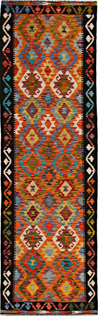 Handmade Maimana Killim Hallway Runner | 302 x 87 cm | 9'11" x 2'10" - Najaf Rugs & Textile
