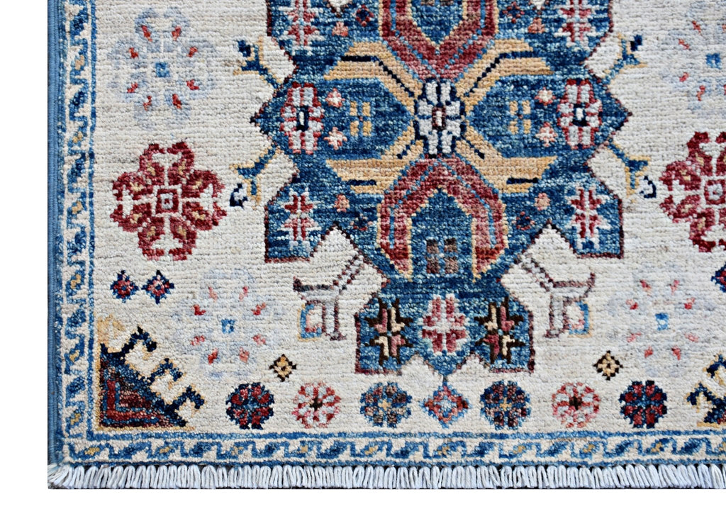 Handmade Mini Afghan Chobi Rug | 102 x 55 cm | 3'4" x 1'10" - Najaf Rugs & Textile