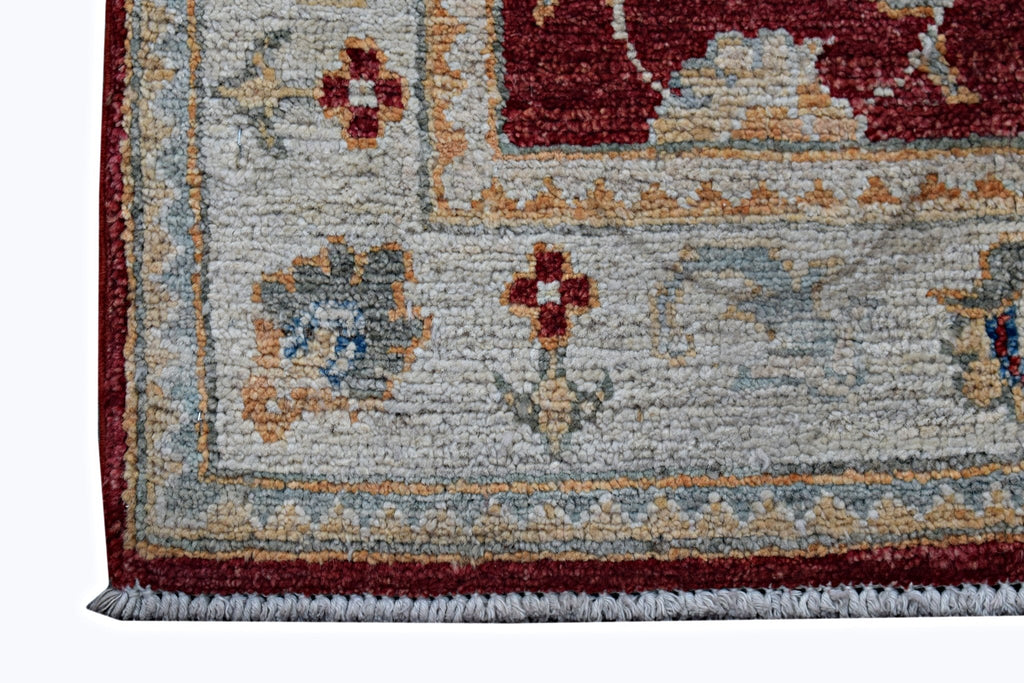 Handmade Mini Afghan Chobi Rug | 105 x 62 cm | 3'5" x 2' - Najaf Rugs & Textile