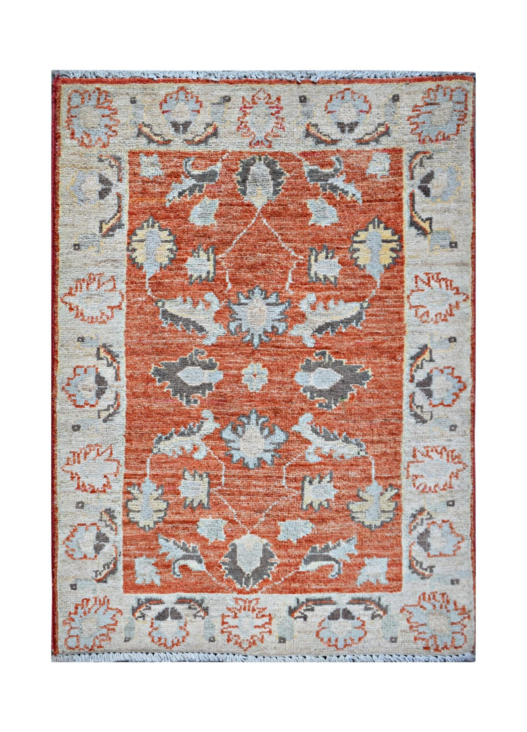 Handmade Mini Afghan Chobi Rug | 85 x 60 cm | 2'10" x 2' - Najaf Rugs & Textile