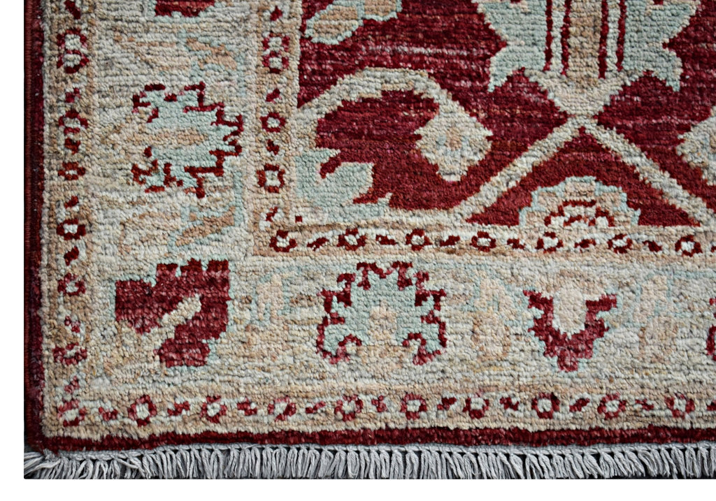 Handmade Mini Afghan Chobi Rug | 86 x 62 cm | 2'10" x 2' - Najaf Rugs & Textile