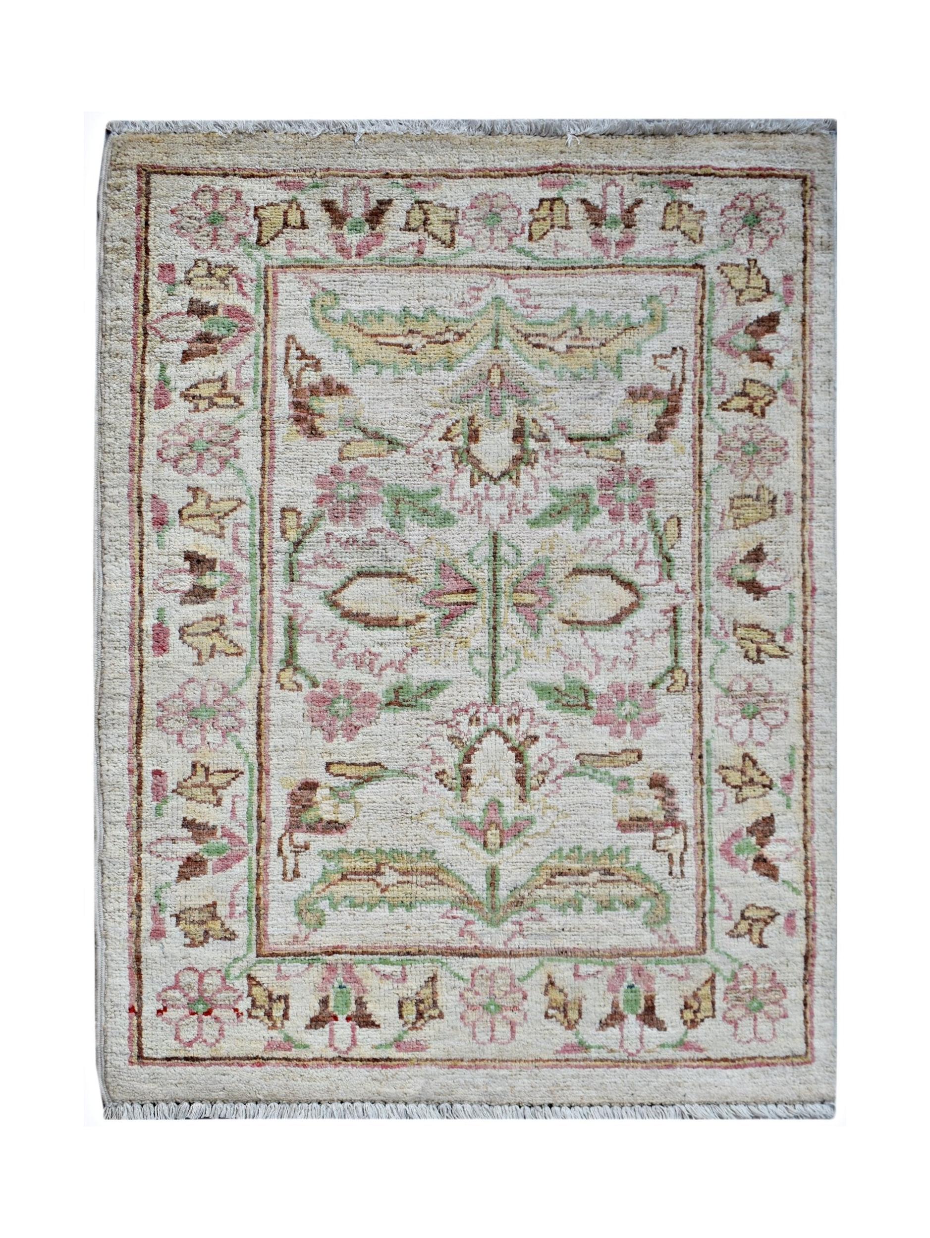 Handmade Mini Afghan Chobi Rug | 87 x 57 cm | 2'10" x 1'10" - Najaf Rugs & Textile