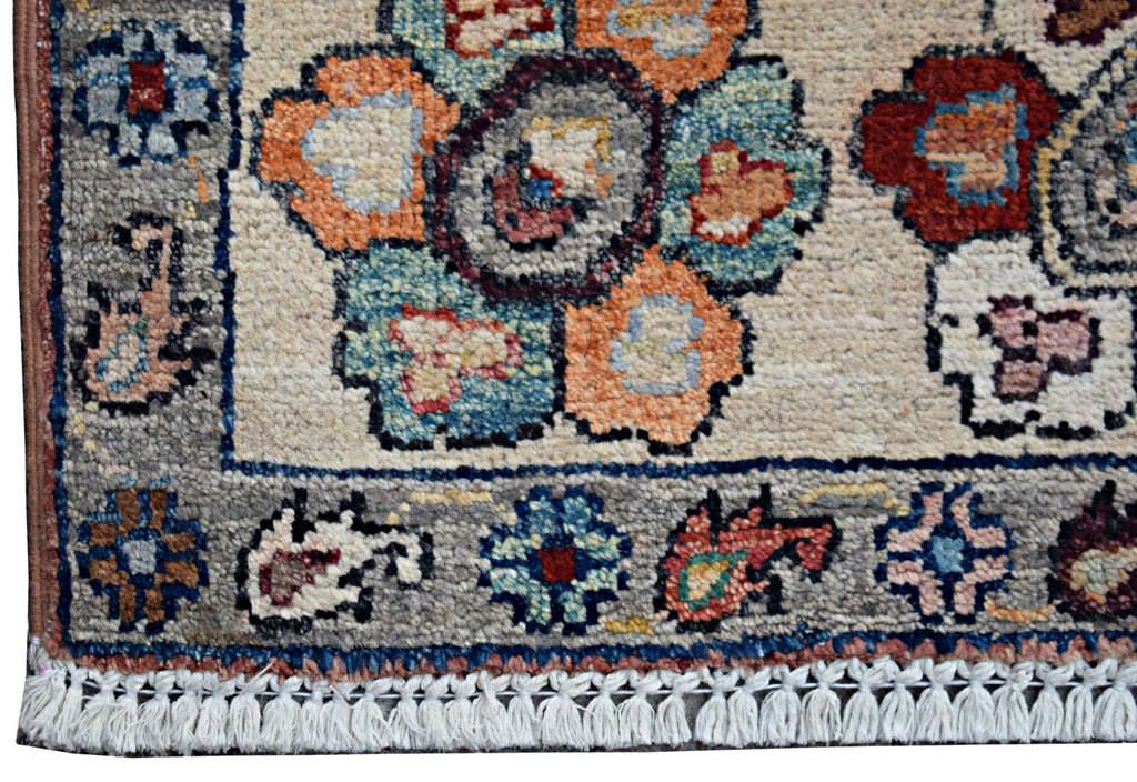 Handmade Mini Afghan Chobi Rug | 87 x 61 cm | 2'10" x 2' - Najaf Rugs & Textile
