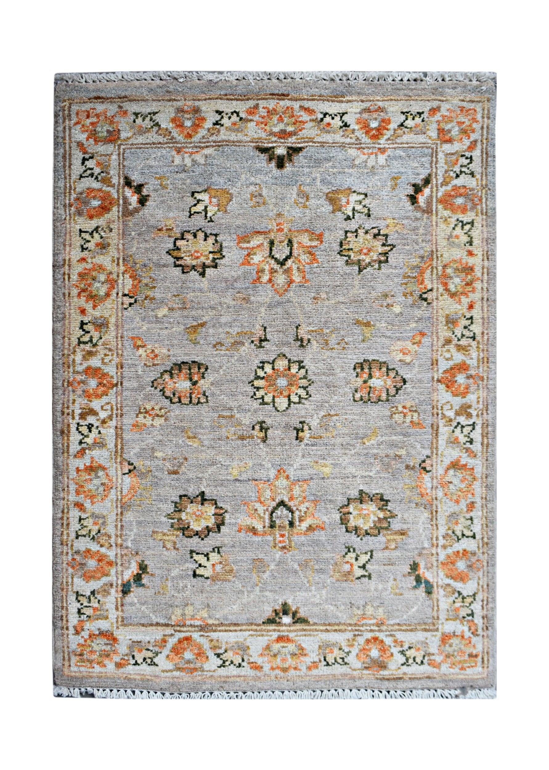 Handmade Mini Afghan Chobi Rug | 88 x 61 cm | 2'10" x 2' - Najaf Rugs & Textile