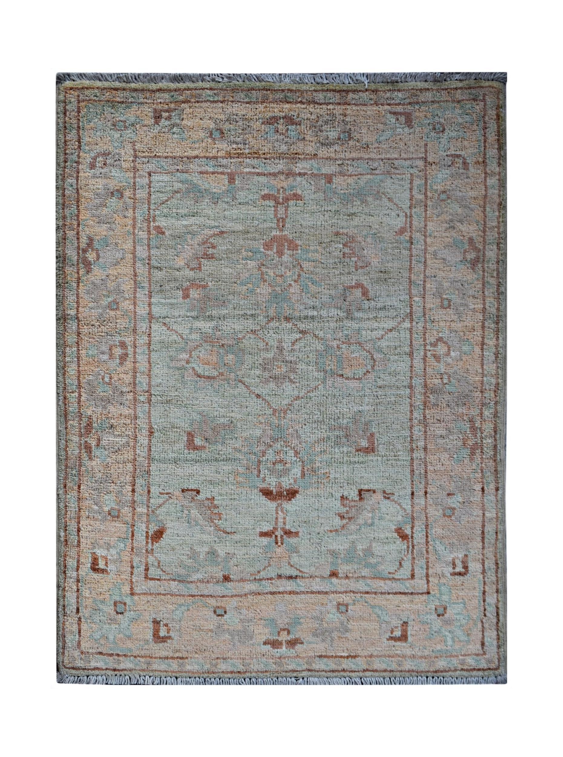 Handmade Mini Afghan Chobi Rug | 88 x 61 cm | 2'10" x 2' - Najaf Rugs & Textile