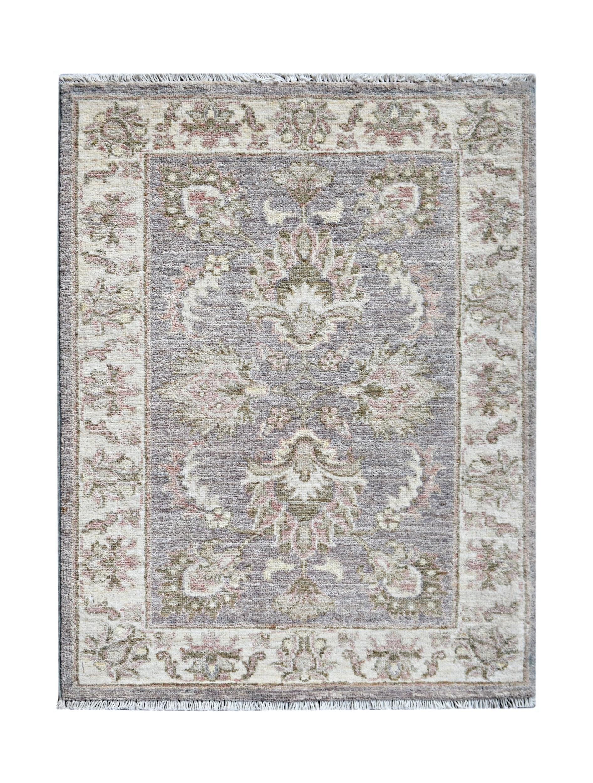 Handmade Mini Afghan Chobi Rug | 89 x 67 cm | 2'3" x 2'3" - Najaf Rugs & Textile
