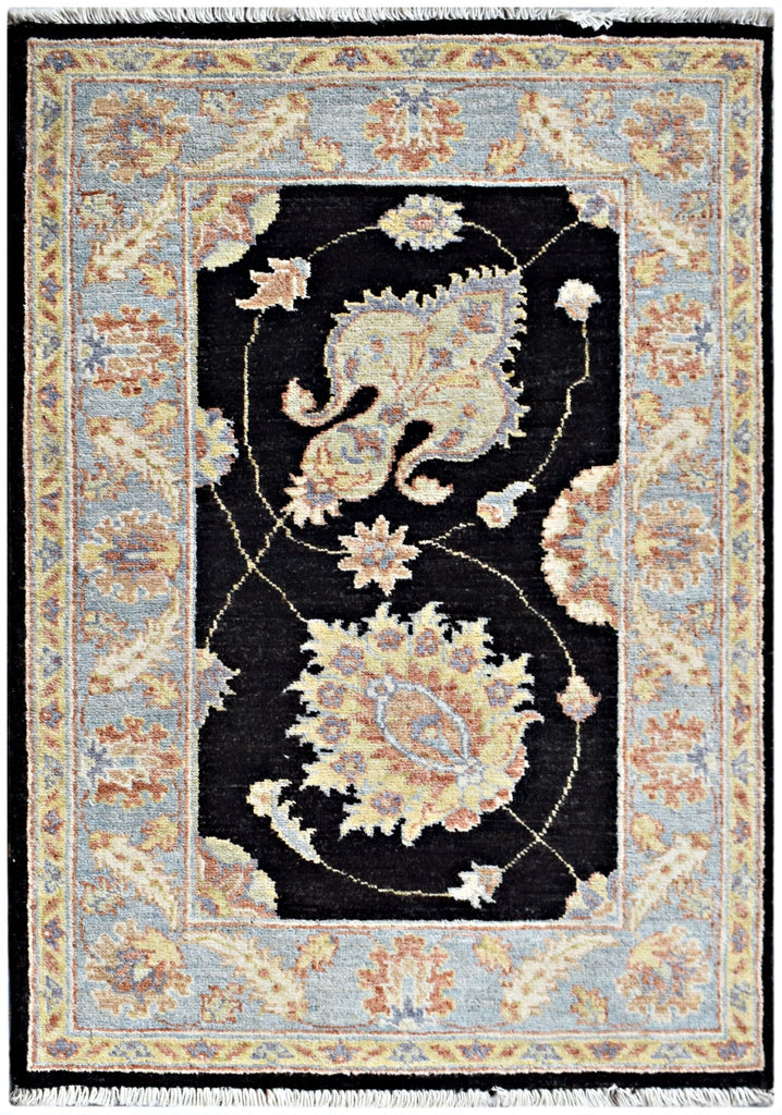 Handmade Mini Afghan Chobi Rug | 90 x 65 cm | 2'11" x 2'2" - Najaf Rugs & Textile