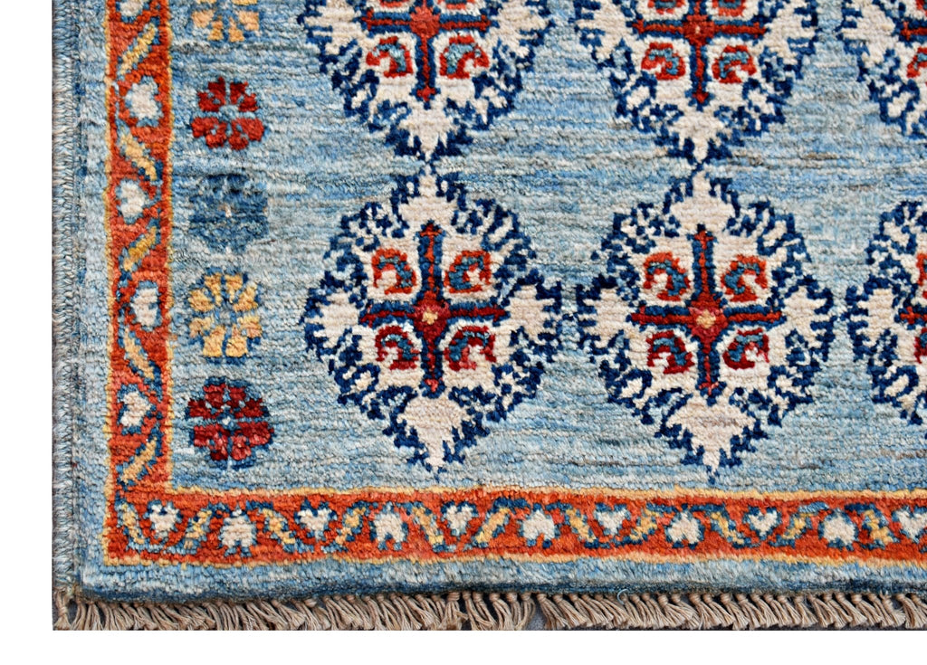 Handmade Mini Afghan Chobi Rug | 91 x 51 cm | 3' x 1'8" - Najaf Rugs & Textile