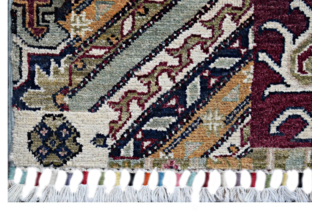 Handmade Mini Afghan Chobi Rug | 91 x 62 cm | 3' x 2' - Najaf Rugs & Textile