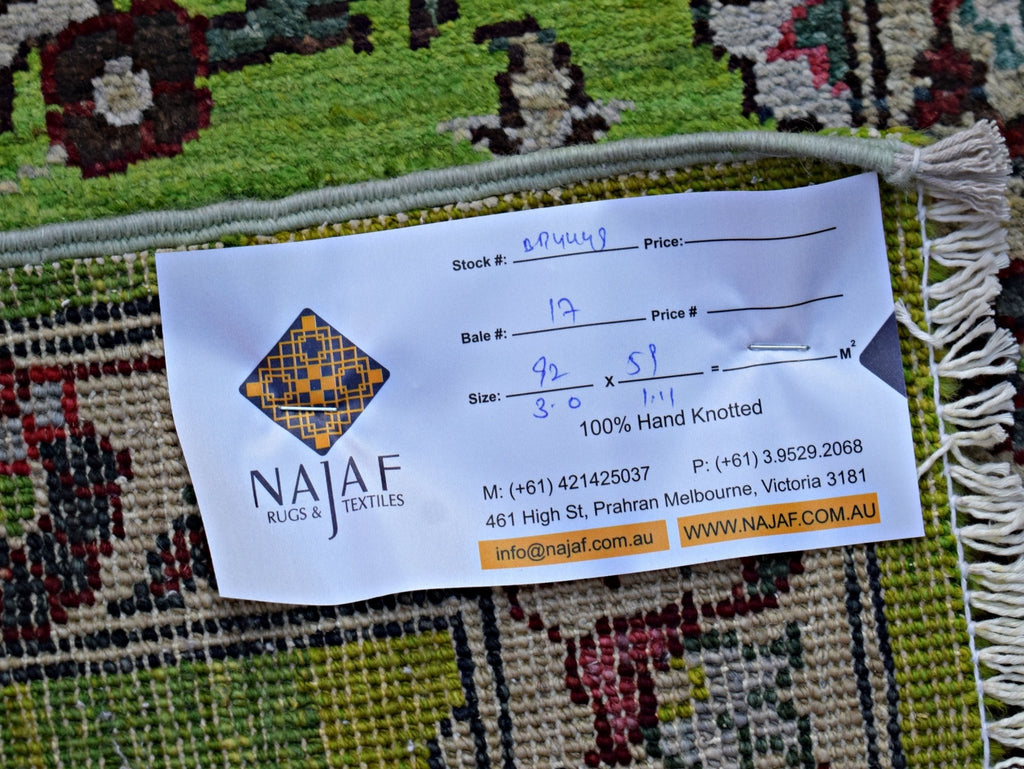Handmade Mini Afghan Chobi Rug | 92 x 59 cm | 3' x 1'11" - Najaf Rugs & Textile