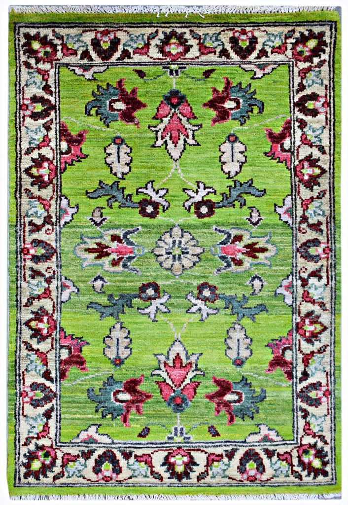Handmade Mini Afghan Chobi Rug | 92 x 59 cm | 3' x 1'11" - Najaf Rugs & Textile