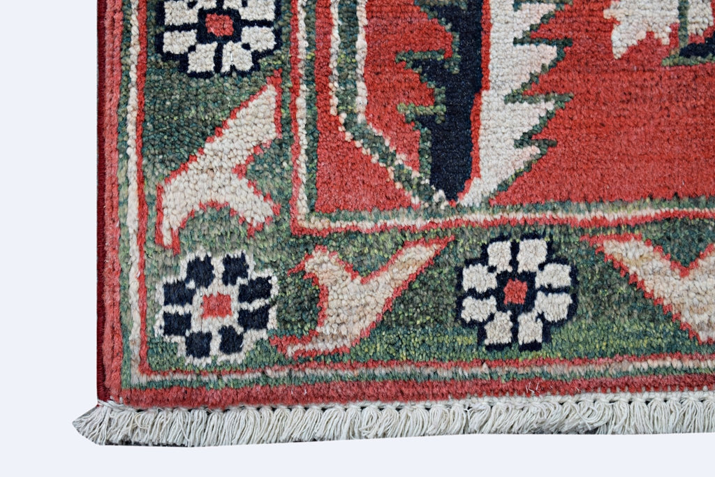 Handmade Mini Afghan Chobi Rug | 92 x 62 cm | 3' x 2' - Najaf Rugs & Textile